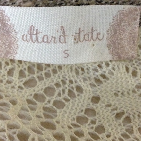 Altar'd State A'REVE Boho Cardigan Lace Hem Sz. S - Picture 8 of 9